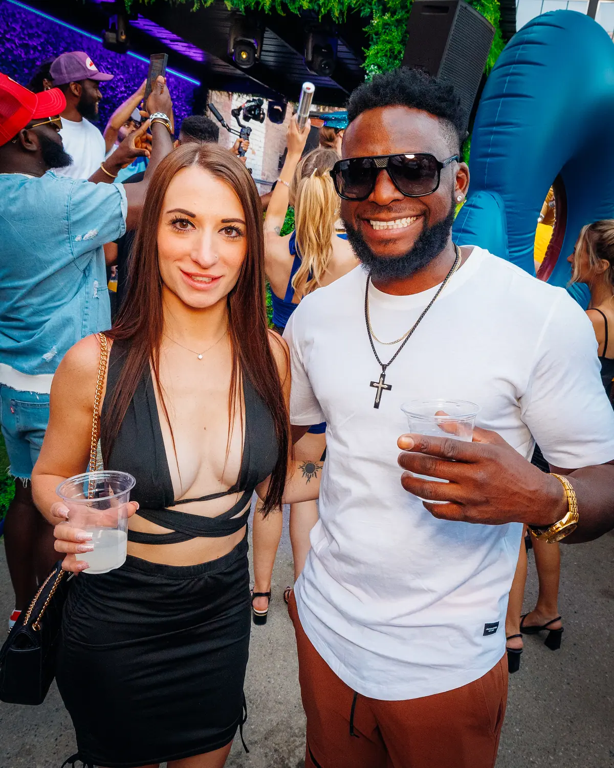 Artist portrait with color lighting