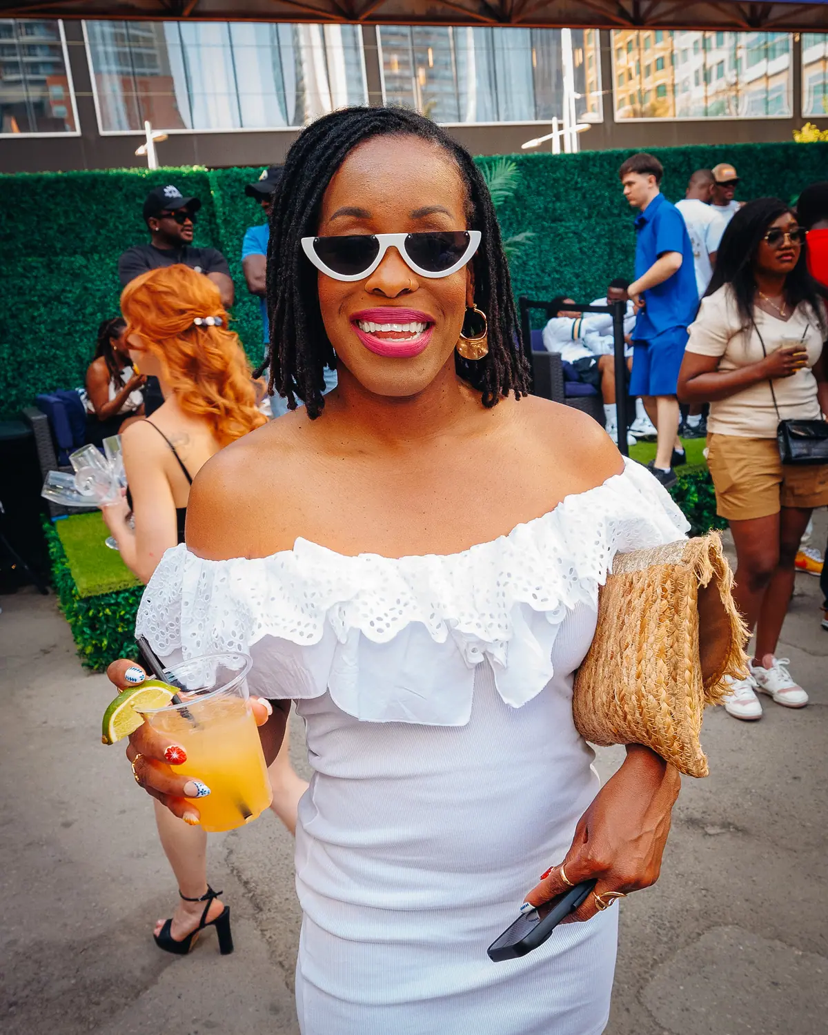 Crowd portrait near DJ booth